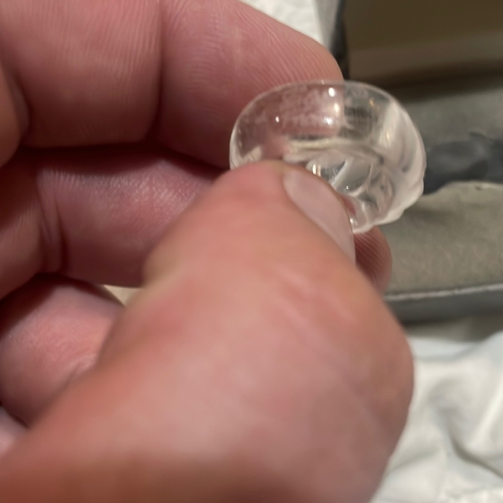 Clear crystal Lalique ring